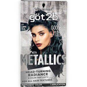 Got2b Metallic Permanent Hair Color, M75 Cosmic Teal‎ 1 Application